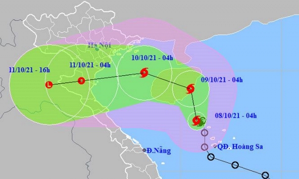 Bão số 7 giật cấp 10 ngay trên quần đảo Hoàng Sa, Bắc và Trung Bộ mưa lớn