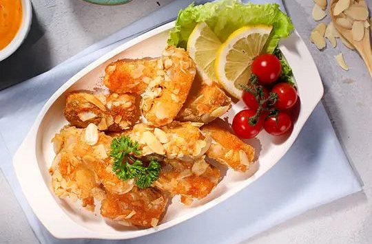 Món ngon mỗi ngày: Cá chẽm chiên hạnh nhân
