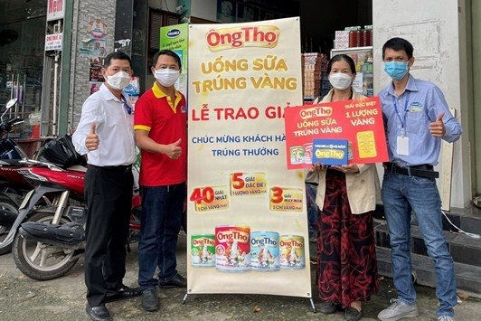 Uống sữa Ông Thọ, trúng 1 lượng vàng 9999