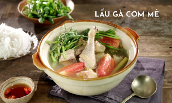 Món ngon mối ngày: Lẩu gà cơm mẻ
