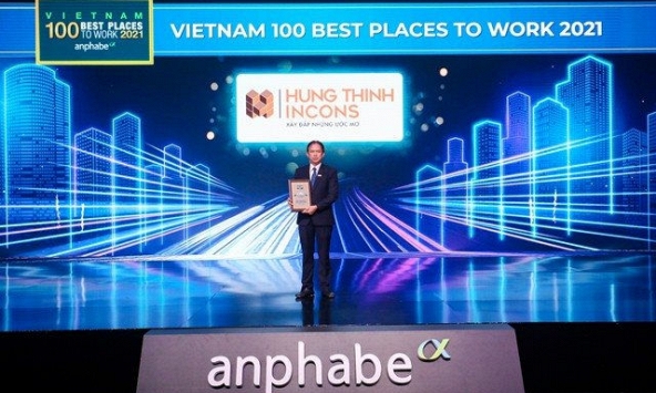 Hưng Thịnh Incons nhận cú đúp giải thưởng tại lễ trao giải Nơi làm việc tốt nhất Việt Nam 2021