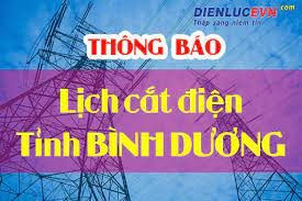 Lịch cúp điện Bình Dương từ ngày 17/04-23/4/2022