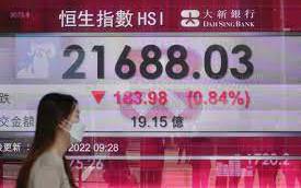 Chứng khoán châu Á nối đuôi Phố Wall lao dốc