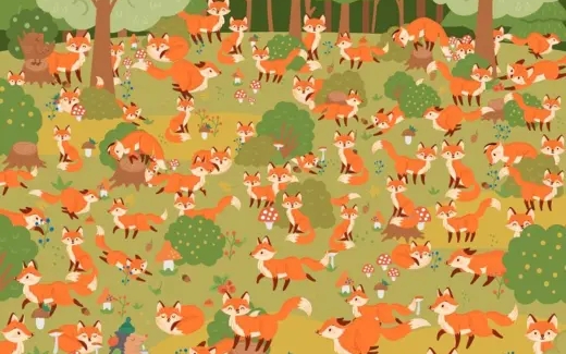 Nếu tìm ra con cáo mắt xanh trong vòng 25 giây, bạn sẽ lập kỷ lục