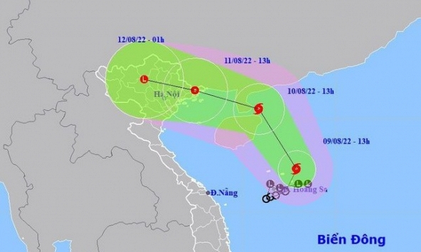 Áp thấp nhiệt đới mạnh lên thành bão số 2, hướng vào miền Bắc