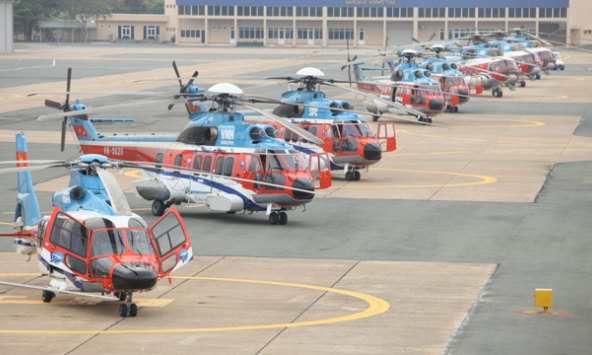 Trong thời gian sân bay Côn Đảo sửa chữa, mỗi tuần có 2 chuyến trực thăng ra vào đảo