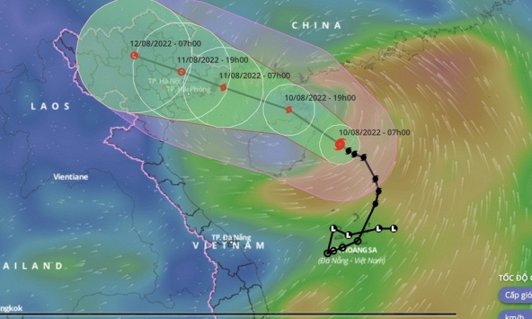 Bão số 2 giật cấp 11, đang hướng vào vùng biển Quảng Ninh - Nam Định