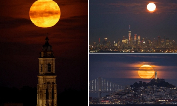 Ngắm siêu trăng cuối cùng của năm 2022 từ khắp nơi trên thế giới