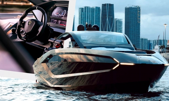 Chiếc siêu du thuyền Lamborghini 63 đầu tiên đến Mỹ