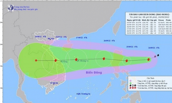 Bão số 4 giật cấp 11, hướng vào Biển Đông