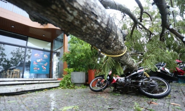 Bão Noru giảm sức gió và mưa khi đổ bộ khu vực Thừa Thiên Huế - Quảng Ngãi