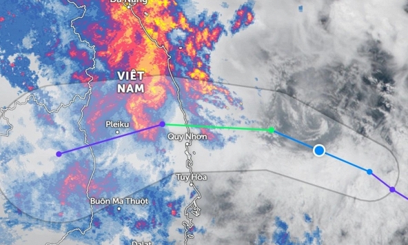 Bão số 5 hình thành trên Biển Đông, cách Quảng Ngãi 270km