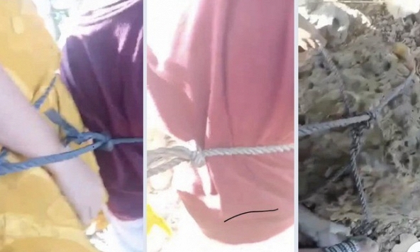 Cha ruột trói 3 con vào tảng đá bên suối, quay video để ép vợ gửi tiền