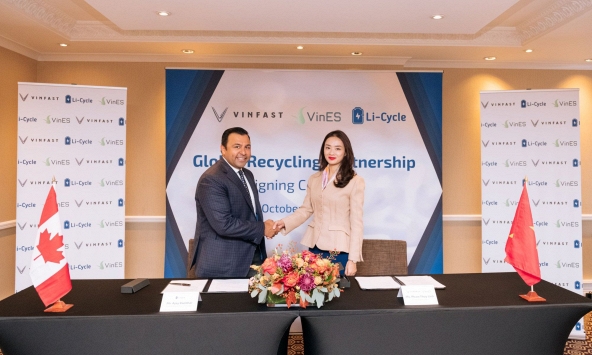 VinES và Li-Cycle công bố hợp tác tái chế pin toàn cầu