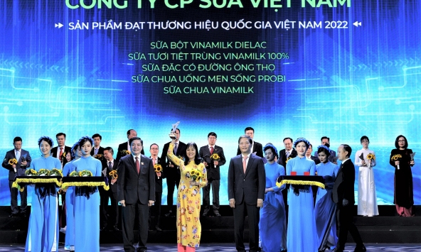 Vinamilk – Thương hiệu trị giá 2,8 tỷ USD tiếp tục được vinh danh thương hiệu quốc gia 2022-2024