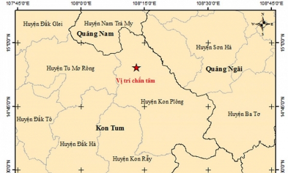 Động đất liên tiếp ở Kon Tum và Hòa Bình