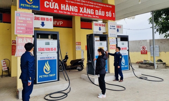 Doanh nghiệp kinh doanh xăng dầu ở Vĩnh Phúc bị phạt 80 triệu đồng