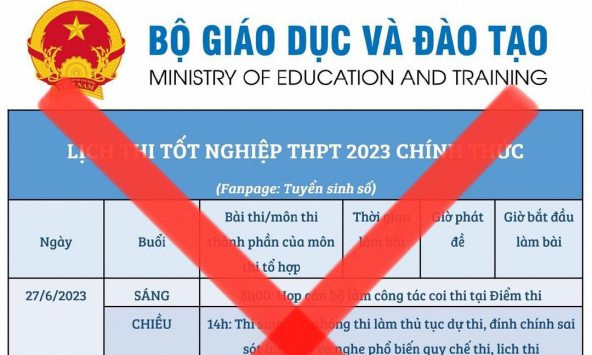 Chi tiết lịch thi tốt nghiệp THPT năm 2023 là giả mạo
