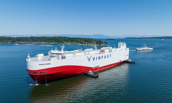 Lô xe VinFast VF8 đầu tiên cập cảng Canada - Sẵn sàng bàn giao từ tháng 6/2023