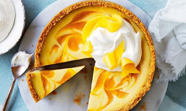 Món ngon mỗi ngày: Bánh Cheesecake xoài thơm ngon béo mịn