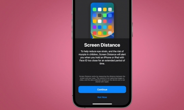 Bảo vệ mắt nhờ cảnh báo khoảng cách màn hình trên iOS 17