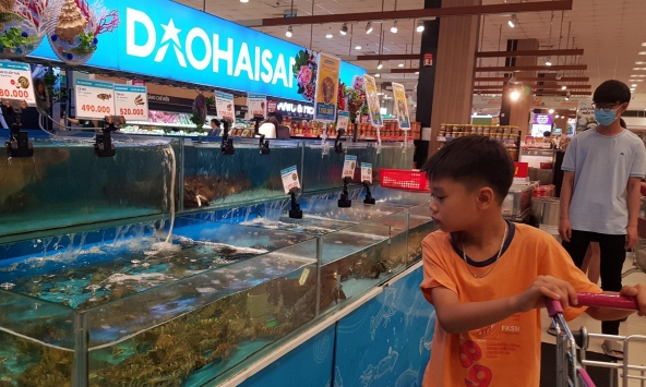 Giá tôm tiếp tục giảm tại các chợ dân sinh TP.HCM