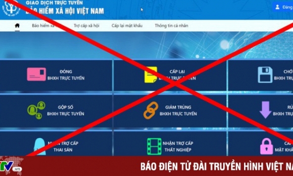 Cảnh báo web giả mạo Cổng dịch vụ công của BHXH Việt Nam