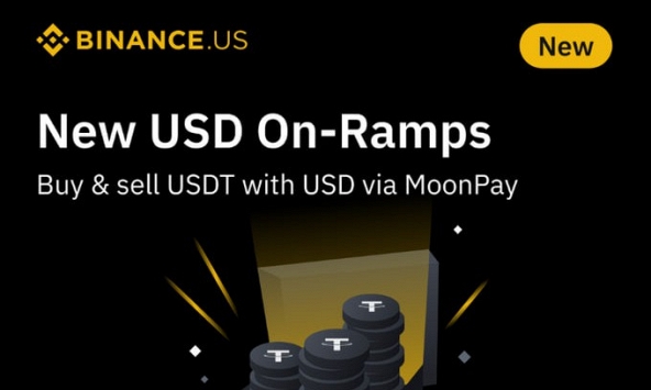 Binance.US hợp tác với MoonPay thay thế ngân hàng trong việc mua bán USDT bằng USD