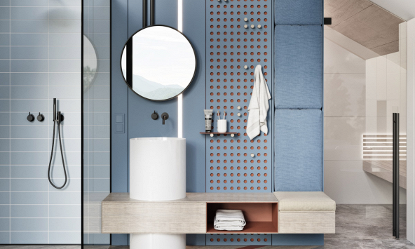 Sang trọng và tiện nghi với thiết kế bàn trang điểm phòng tắm