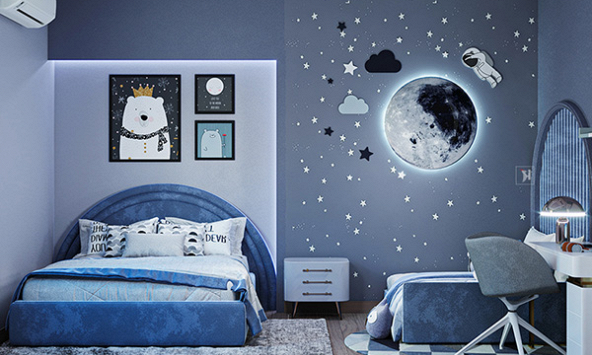 Mang cả vũ trụ rộng lớn vào phòng ngủ cho trẻ