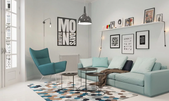 Đẹp hút mắt với phòng khách nhỏ gọn đầy phá cách