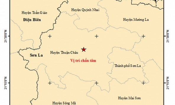 Sơn La xảy ra động đất 3 độ richter gây rung lắc