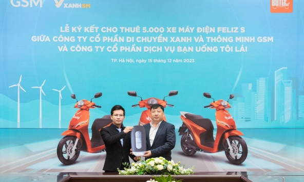 Công ty Bạn Uống Tôi Lái thuê 5.000 xe máy điện VinFast từ GSM, triển khai tại 13 tỉnh