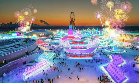 Cáp Nhĩ Tân thu hút lượng khách du lịch kỷ lục nhờ băng tuyết