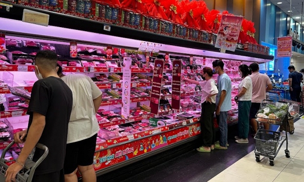 Giá thịt heo giảm sâu tại siêu thị