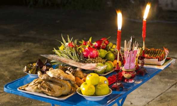 Mâm cúng giao thừa ngoài trời 2024 đầy đủ nhất