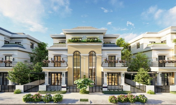 Biệt thự song lập hiện đại vô cùng sang trọng và thoáng đãng