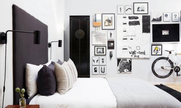 Ý tưởng phòng ngủ màu đen và trắng hoàn hảo cho không gian sắc sảo hiện đại