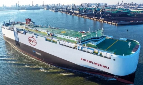 BYD mở rộng đội tàu chuyển chở xe điện xuất khẩu lên 8 chiếc