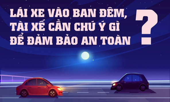 Lái xe vào ban đêm, tài xế cần chú ý gì để đảm bảo an toàn?