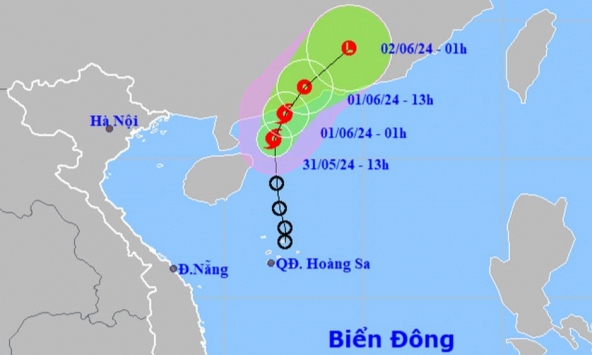 Áp thấp nhiệt đới mạnh lên thành bão số 1 trên Biển Đông