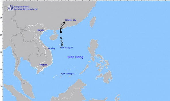 Áp thấp nhiệt đới đã suy yếu thành vùng áp thấp và tan dần