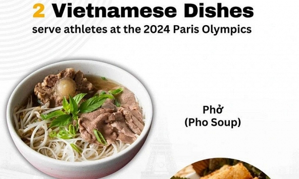 Hai món ăn Việt Nam được phục vụ tại Olympic Paris 2024