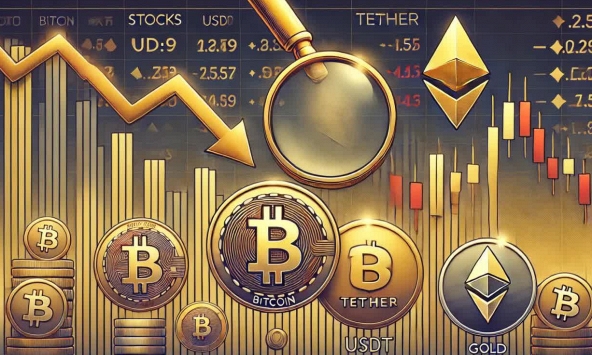 Cổ phiếu trượt dốc, tiền điện tử chao đảo khi Tether phải đối mặt với sự giám sát, vàng đứng vững