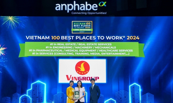 Vingroup thuộc top 10 nơi làm việc tốt nhất Việt Nam năm 2024