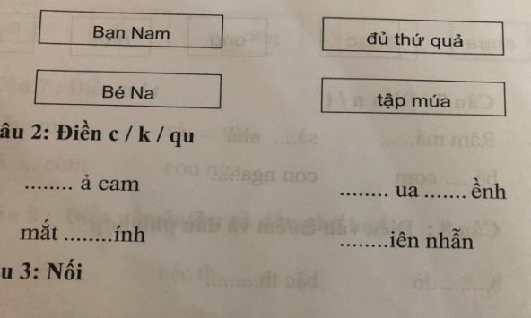 Xuất hiện bài tập tiếng Việt khiến phụ huynh 'tăng xông' vì nghĩ mãi không ra: ... UA... ỀNH thì điền C hay K, QU mới hợp lý? 