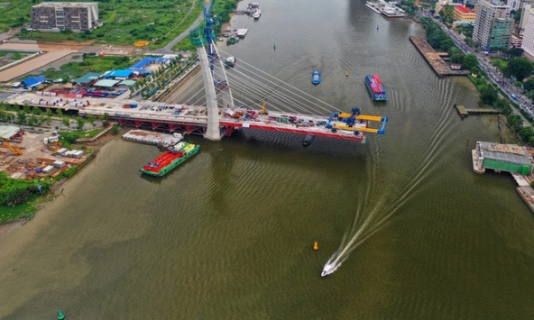 Cầu Thủ Thiêm 2 sẽ xong vào cuối tháng 4/2022?