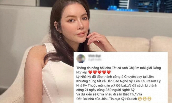 Bị xử phạt vì đăng tin Lý Nhã Kỳ cùng 350 nghệ sĩ bay lên Đà Lạt mua đất trong mùa dịch