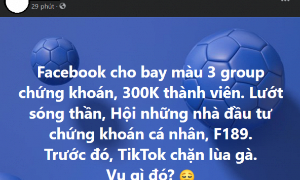 “Chứng khoán lướt sóng thần”, “Hội những nhà đầu tư chứng khoán cá nhân”, “F189...Diễn đàn chứng khoán”… đồng loạt biến mất