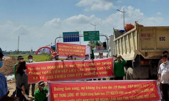 “Đường làm xong, nợ không trả kéo dài 19 tháng, Tập đoàn Đèo Cả, BOT Trung Lương-Mỹ Thuận không thanh toán”